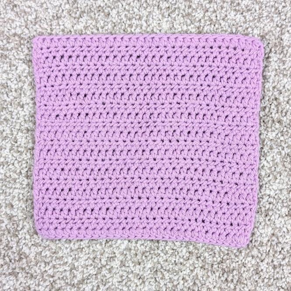 Crochet Washcloth Dishcloth Orchid‎ Cleaning Kitchen Bath Hand Crafted Purple